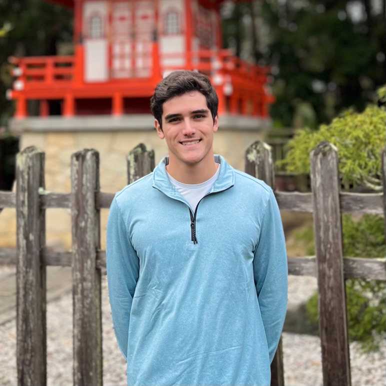 Michael looking into the camera